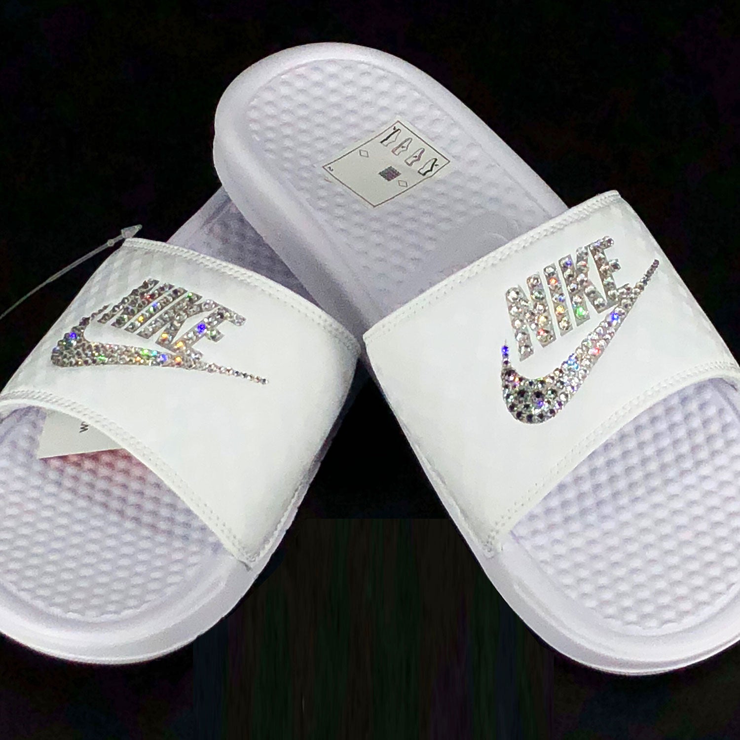 Slides Size 7 & 10 (White Metallic)