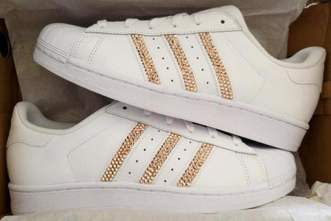 WAREHOUSE SALE TN Women (White) With Outer Double Swoosh Crystals