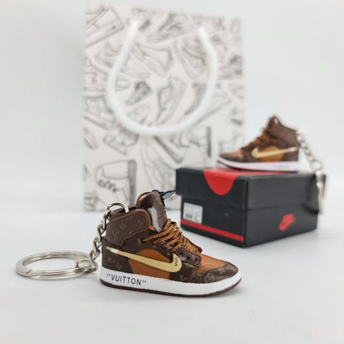 Mini Sneaker Keyring- AJ1 x LV