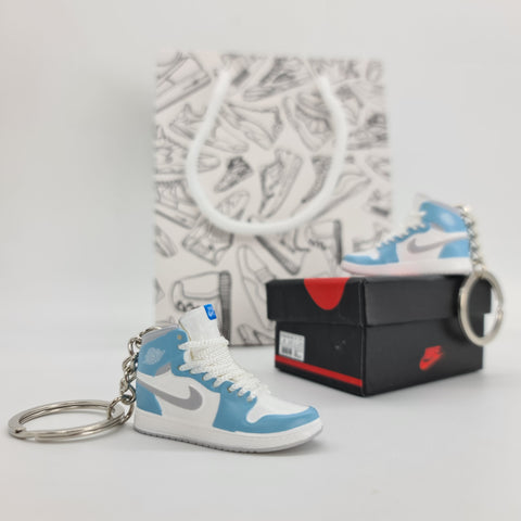 Mini Sneaker Keyring- Air More Uptempo (White/Red)