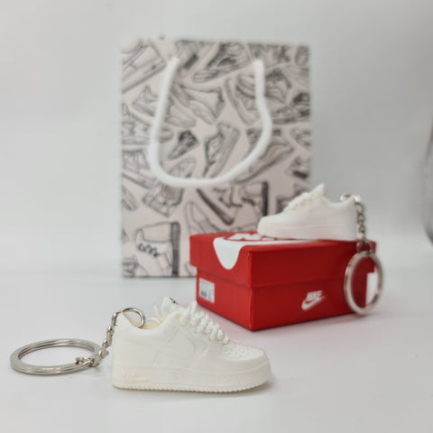 Mini Sneaker Keyring- Yeezy (White/Black)