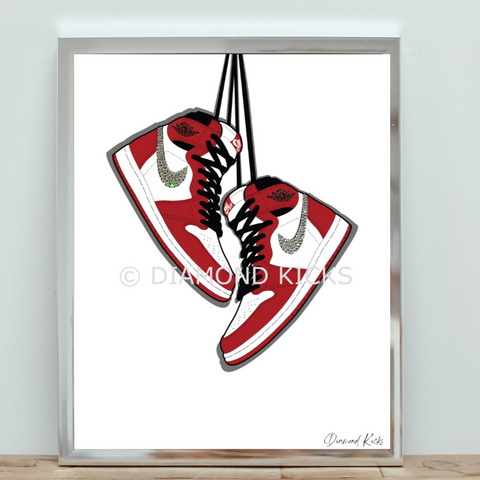 Sneaker Wall Art- AJ1 Grey (Limited Edition)